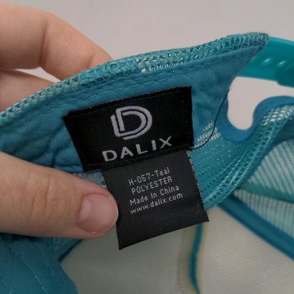 Beach Electric Cocoa Beach Snapback Trucker Hat Blue Teal One Size Mesh Back - Picture 7 of 7